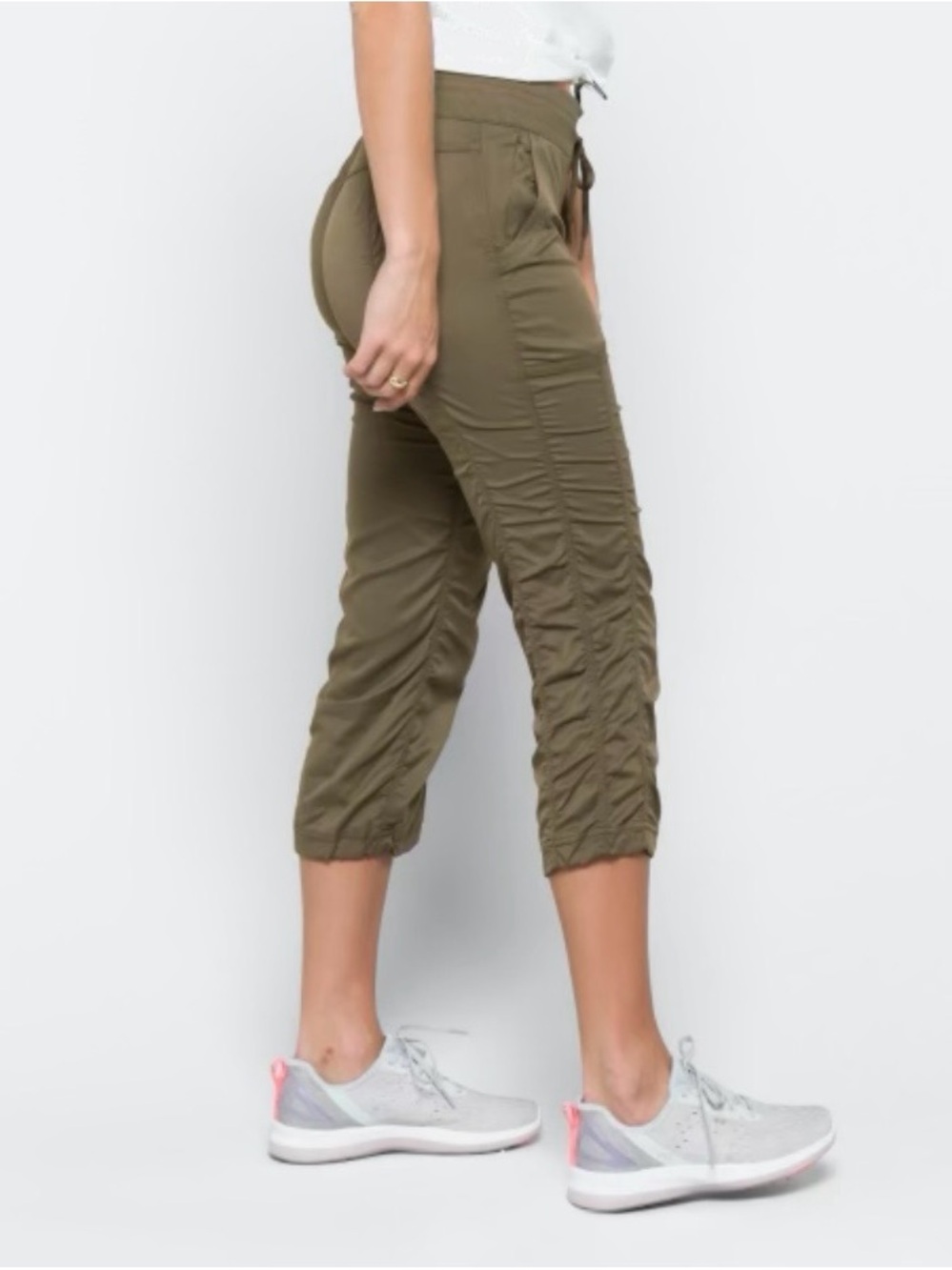 The North Face Olive Crop Drawstring Pants - Picture 3 of 5